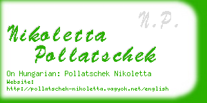 nikoletta pollatschek business card